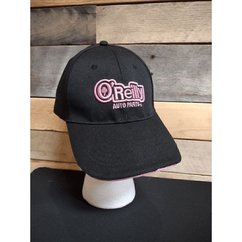 O'Reilly Auto Parts Black and Pink Adjustable Cap Hat